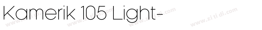 Kamerik 105 Light字体转换
